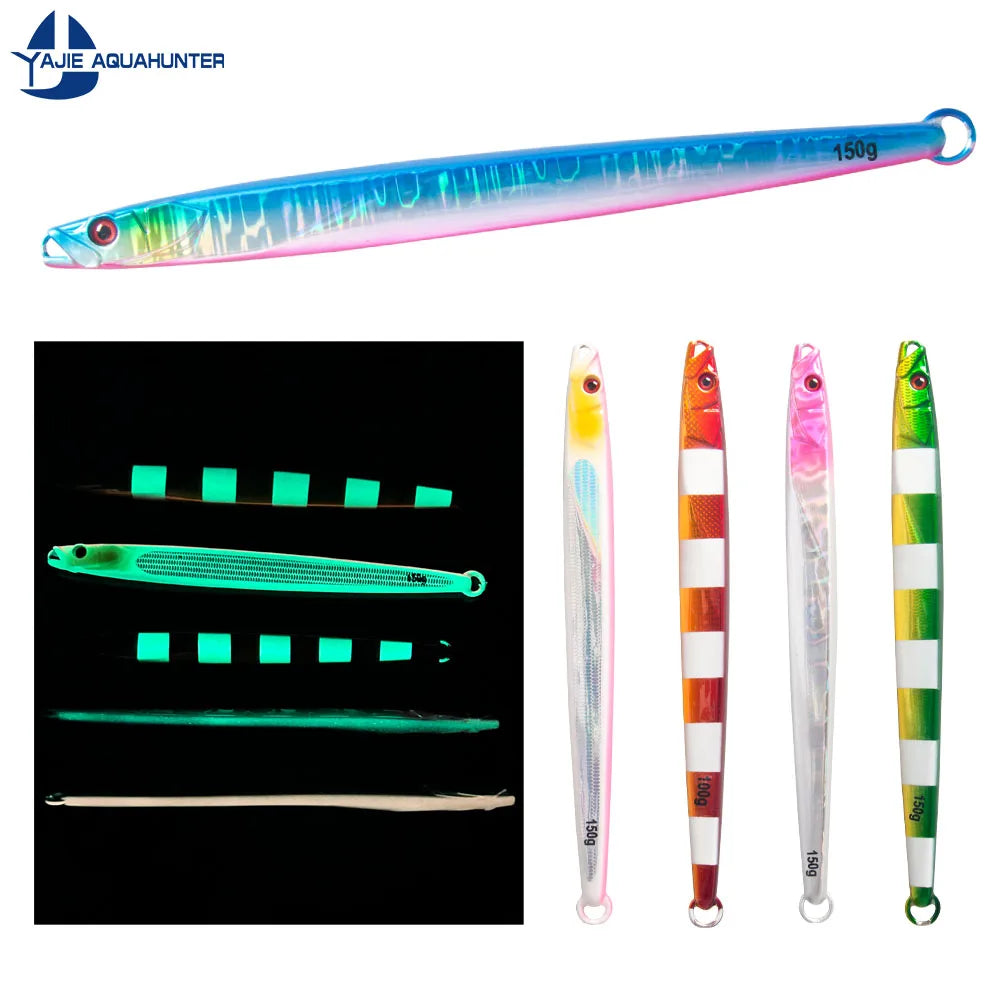 100G 150g Fast Sinking Fishing Lure Metal Jigging Lure