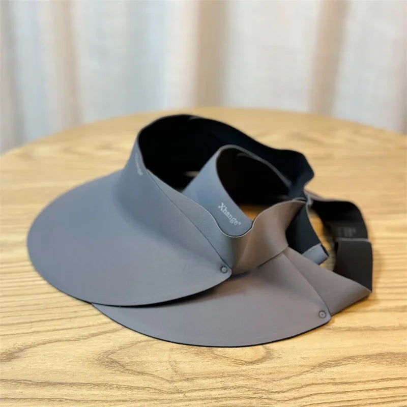 Landfond Foldable Beach Protective Sun Visor Hat Quick Drying Summer Empty Top Hat for Women Men