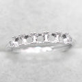 Sterling Silver 3*3mm Semi Mount Ring Empty Frame Blank Support Claw Setting S925 Base Holder Without Center Stone for Inlay DIY