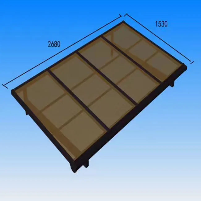 Aluminum Retractable Deck Awning/ Terrace Roof/ Patio Glass Cover