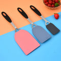 2026 Solid Stainless Steel and TPR Handle Different Sizes Nylon Plastic Square Shape Fry Egg Turners Set of 3
