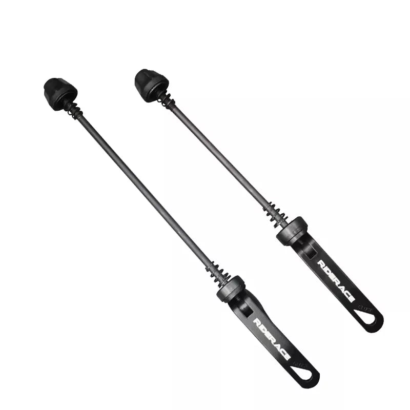 RIDERACE  MTB Road Bike Wheel Hub Skewers Front Rear QR Quick Release Skewers for Cycling Clip Lever Axle 145/185mm Axis Skewer