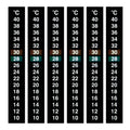 Aquarium Fish Tank Strip Stick-on Discolor Thermometer Sticker Adhesive Dual Scale Temperature Tools