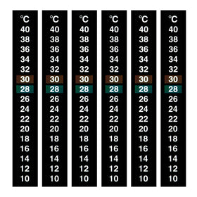 Aquarium Fish Tank Strip Stick-on Discolor Thermometer Sticker Adhesive Dual Scale Temperature Tools
