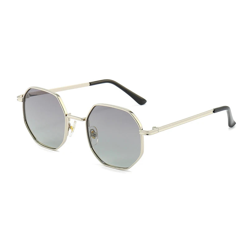 ADW WU G2966 Classic Polygon Metal Polarized Sunglasses Driving Shades Men Women Europe Fashion Sun Glasses