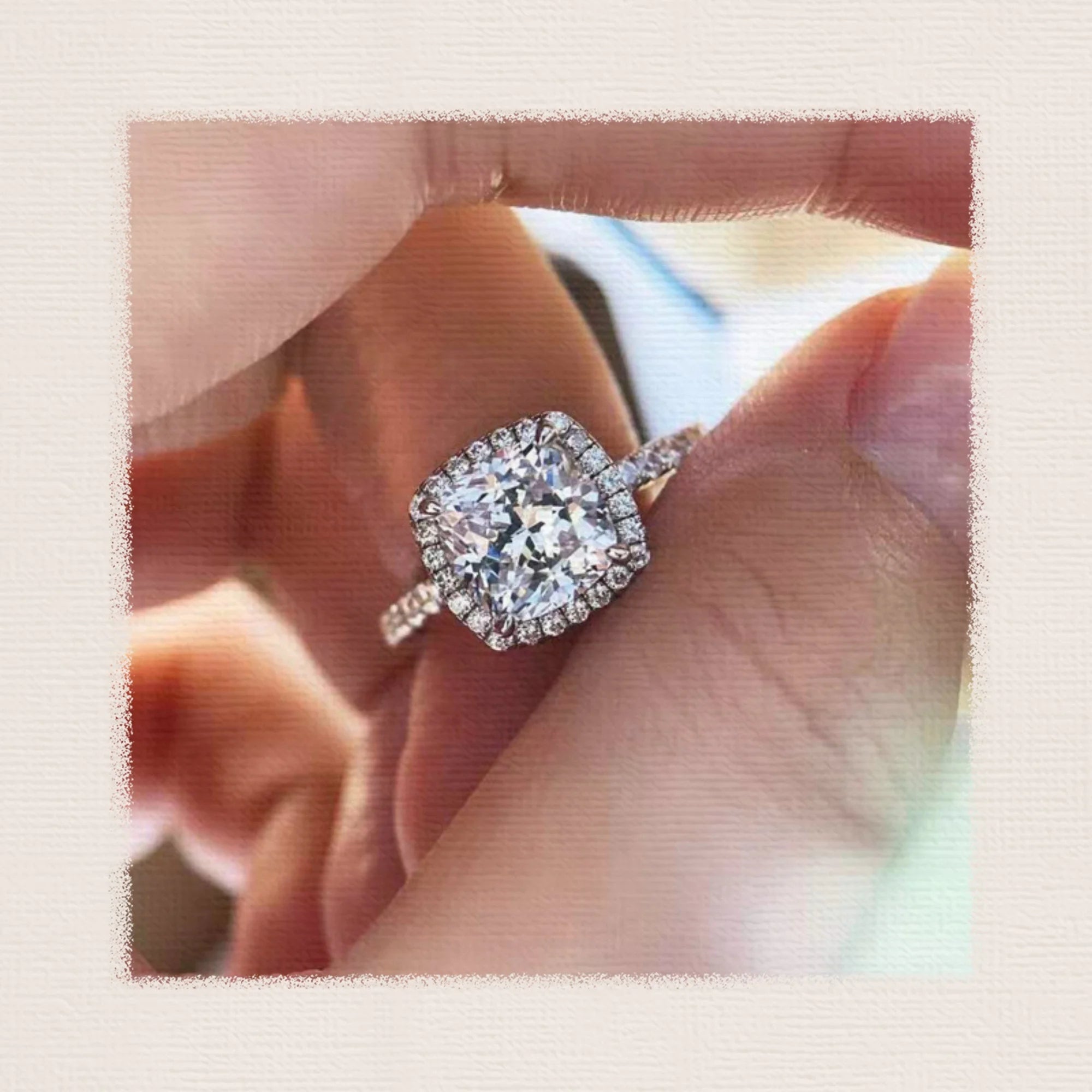 Fine Jewelry 18K White Gold Plated 925 Sterling 5A Zircon Silver Ring Moissanite Diamond Engagement Wedding Rings for Women