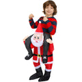 Kids Boy's Girls Christmas Party Costume Inflatable Ride on Santa Claus Christmas Costumes