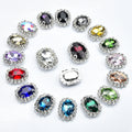 Oval Shape Border Crystal Hand Sewn Diamond Colored Glass Sew on Rhinestones DIY Clothing Hair Shoes Accessories