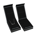 Luxury Customized Black Magnetic Rigid Jewelry Packaging Boxes with Matt Lamination and Paperboard for Necklace and Watch