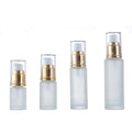 2025 Cosmetic Skincare Packaging Frosted Glass Bottle 20ml 30ml 40ml Body Lotion Bottle Empty Pump Bottle