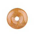 Fashion 30MM Round Shaped Pendant Yellow Jade Stone Crystal Healing Stone Charms Handicraft for Necklace Making As Gift