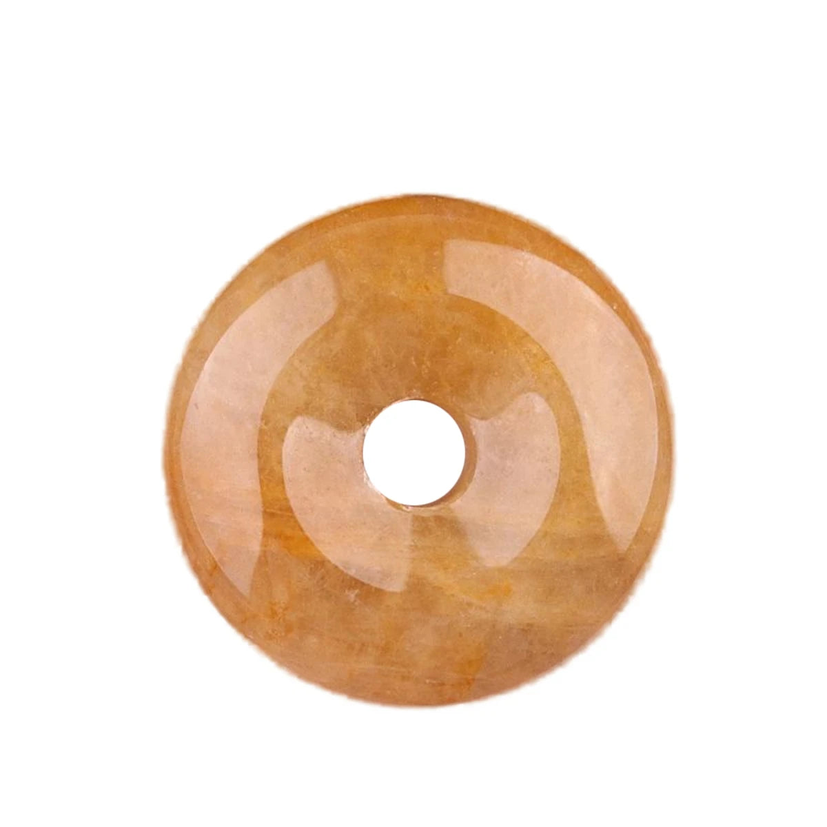 Fashion 30MM Round Shaped Pendant Yellow Jade Stone Crystal Healing Stone Charms Handicraft for Necklace Making As Gift
