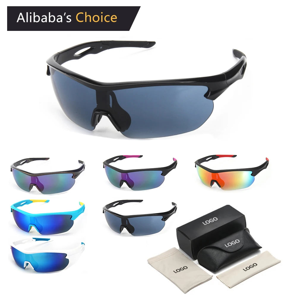 Sports Sunglasses Wholesale TR90 Running Glasses Unbreakable Custom Logo UV400 Polarized Sports Cycling Sunglasses Men