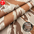 Desert Tiger Stripe TC 65% Polyester 35% Cotton Plaid Camouflage Printed Fabric WR Tear Resistant for Tactical Outdoor Clothing