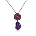 C7630 Abiding Jewelry Manufacturer Natural Amethyst Flower Cluster Woman Fashion Jewelry in Bulk Gemstone Pendant