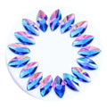 5x10mm Flatback AB Colors Acrylic Loose Rhinestones 500pcs Marquise Pointed Eye Beads for Shoes Nail Art DIY