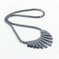 Piano Keyboard Pendant Necklaces Cross Dolphin Geometric Hematite Beaded Short Necklaces for Men Women