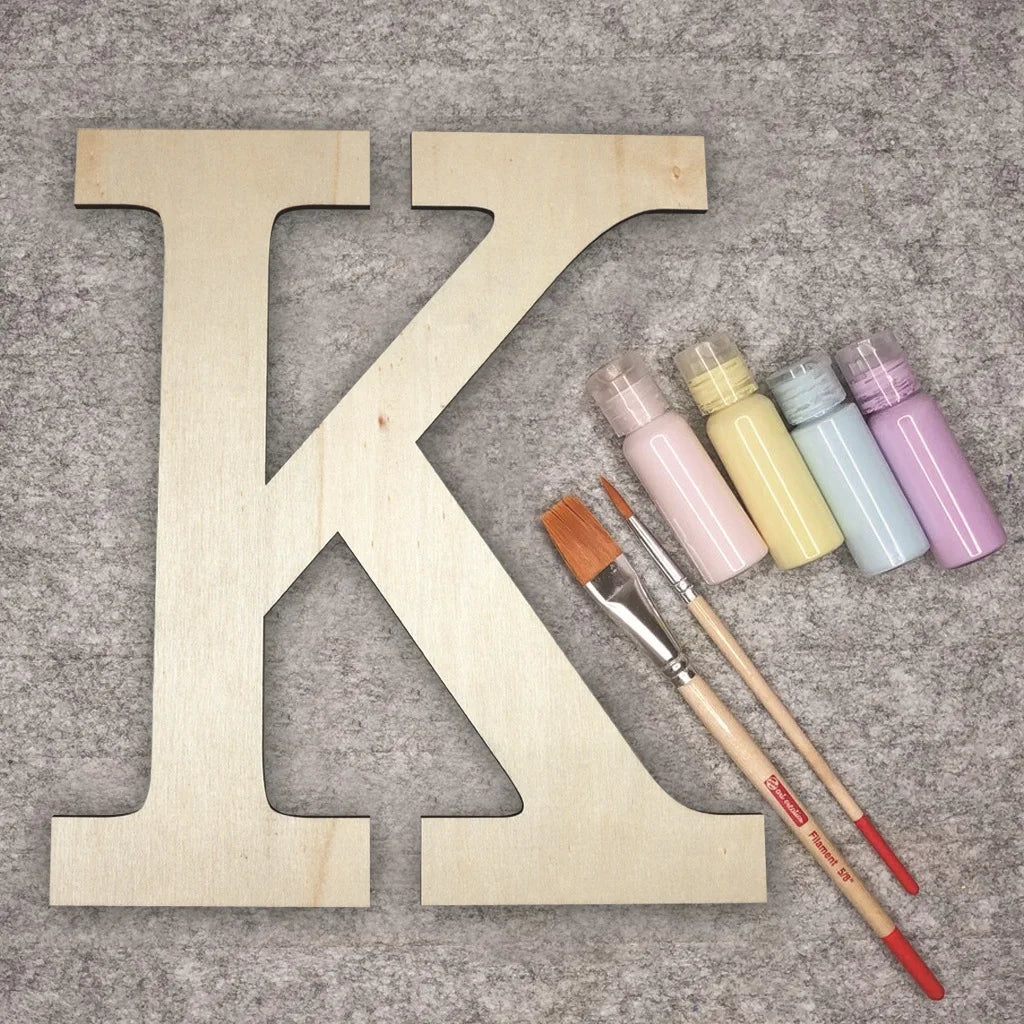Manufacture Unfinished Wooden Letter E 12-inch Large Blank Alphabet for DIY Home Party Classroom Wall Decor Dropshipping