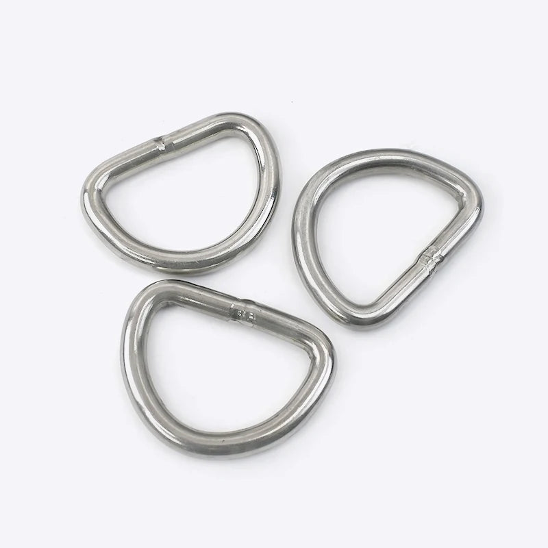 MeeTee LCH-139 20-50mm Stainless Steel D-type Buckle Luggage Hardware Garment  Accessories Handbag D Buckle Rings