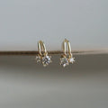 Hot Sale Fashion INS Pure 925 Sterling Silver Layered Shiny Zircons Crystal Small Hoop Earrings for Women Girls Jewelry