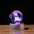 Children Gift Cartoon Character Table Lamp Wireless Crystal Ball Night Rechargeable Light Led Crystal Pokeball