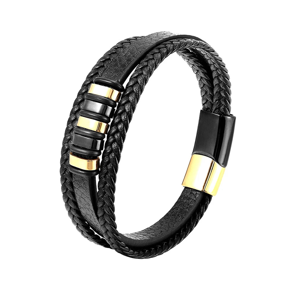 Customized Engravable Couple's Anniversary Gift Unisex Design Summer Hot Wrap Bracelet Gold Plated Vintage Fashion Model Factory