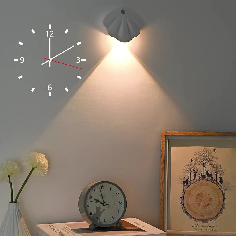 JAIYI Minimalist Indoor Wall Light Free Wiring Charging LED Night Lamp Intelligent Human Body Sensing Magnetic Suction Door Home