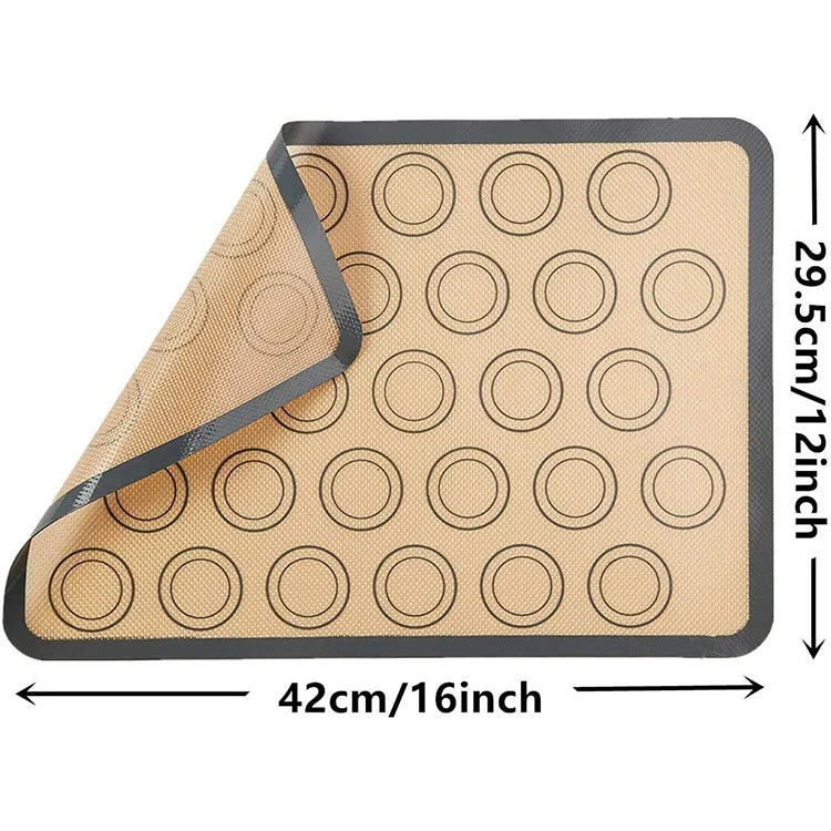 29.5*42cm Macaroon Mat Silicone Pastry Mat Eco-friendly Silicone Baking Mat