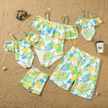 New Family Bikini Skirt Shorts Swimsuits Sets Floral Summer Mom Dad and Baby Kids Beach Swim Wear