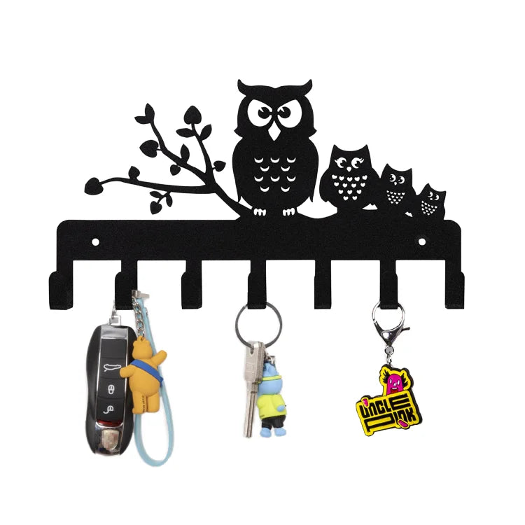 Home Storage Wholesale Modern Black Iron Multifunctional Sustainable Wall Mounted Key Rack Hat Organizer for Living Room
