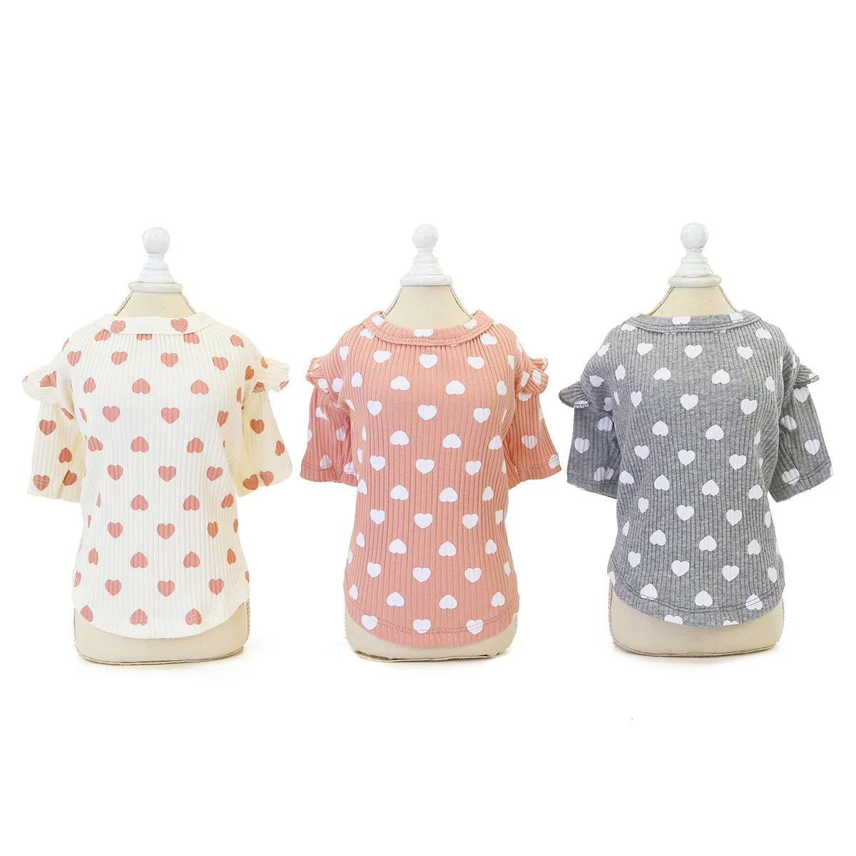 Wholesale Elegant Soft Sleeve Dot Pet Cat Base Layer T-shirt