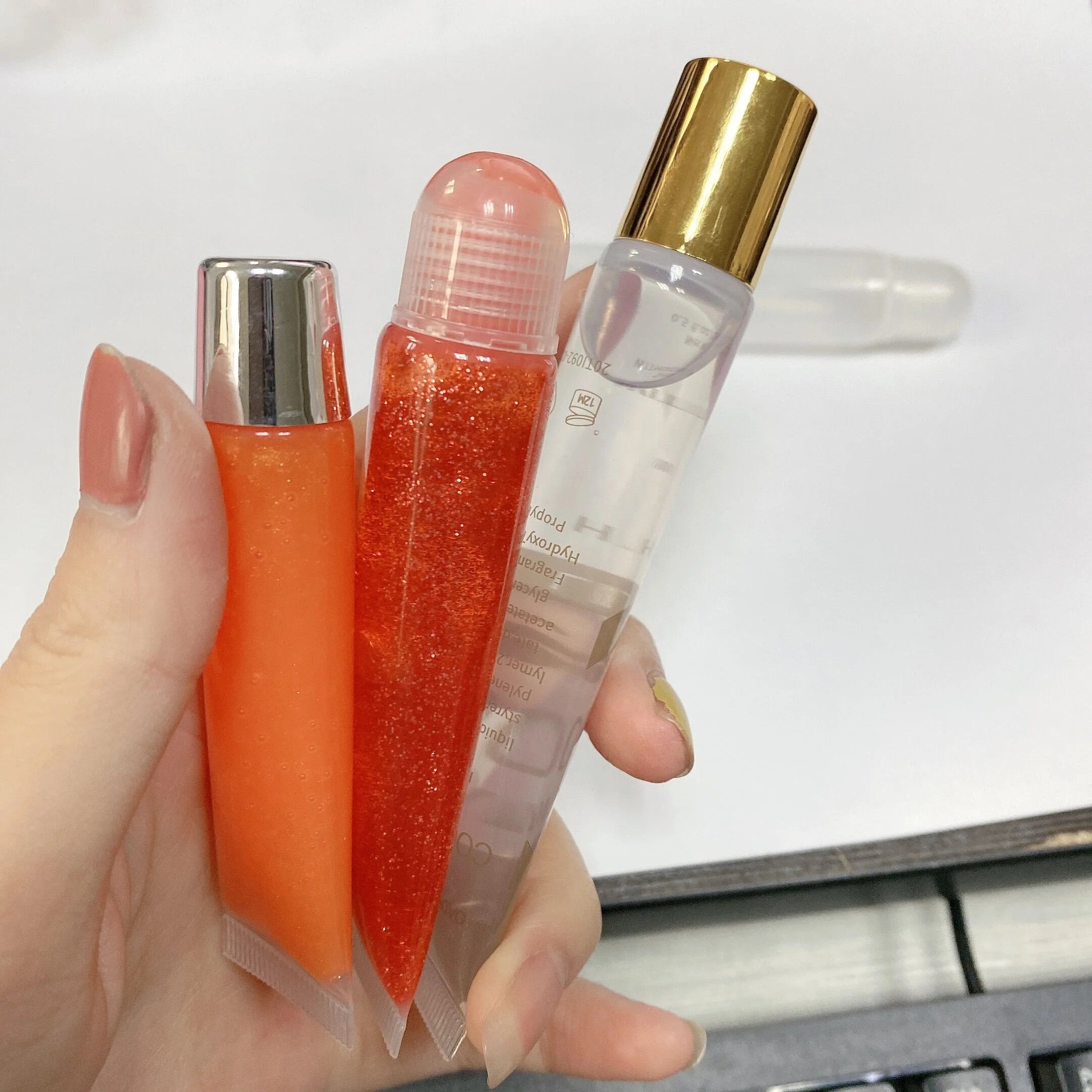 Jinlan Empty Transparent Push Lip Gloss Squeeze Tubes Lipgloss Containers Mini Tube for Cosmetic Package