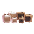 Custom Bridesmaid Gift Box Set Brown Kraft Paper Mug Box With Clear Window Scented Empty Candle Jar Luxury Perfume Box
