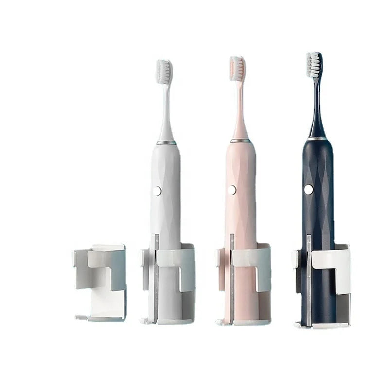 Wall Mounted Metal Anti-slip Toothbrush Holder Bathroom Accessories Aluminum Black Electric Toothbrush Holder