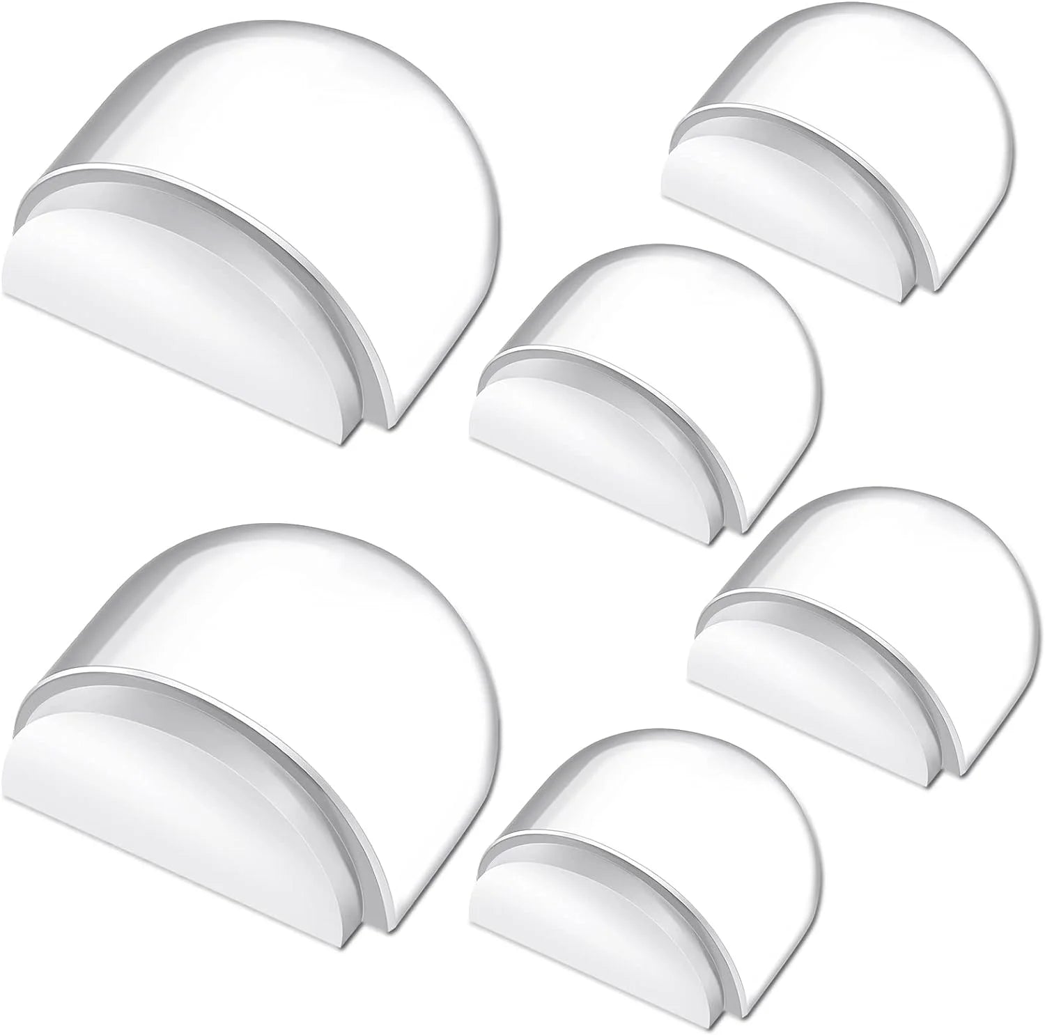 Sticky Bottom Round Transparent Floor Buffers Door Stop Plastic Door Slam Stopper