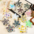 Custom Uv Printed Flower Hair Clip Claw Personalized Custom Fashion Hawaiian Flower Hair Clips Large Claw Clips for Women