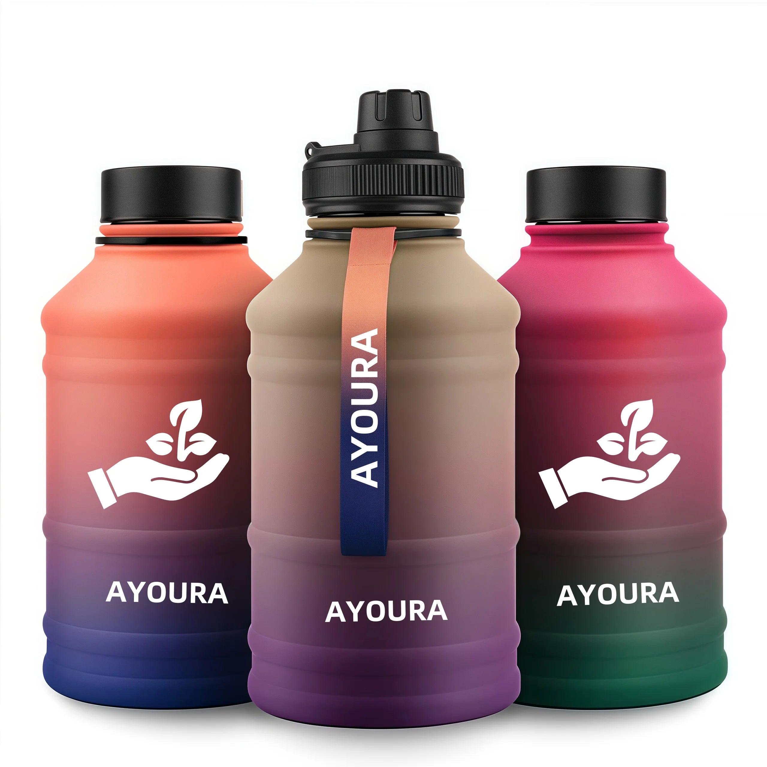 Sports Drinking Water Bottle Eco Friendly 304 Single Wall Stainless Steel 64 oz Thermal Insulation 0-6 Hours Outdoor Use Custom