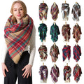 2024 Fall Winter Scarf Classic Tassel Plaid Scarf Warm Chunky Large Blanket Wrap Christmas Cheap Girl Pashmina Shawl Scarves