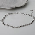 ICEBELA Jewelry Handmade 925 Sterling Silver Heavy Industry Short Neckchain Women's Ball Choker Necklace