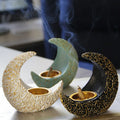 Middle East Arab Ramadan Bright Crescent Resin Incense burner Ancient and Elegant Desktop Decoration Aromatherapy burner