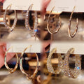 Fashion Zircon Exaggerated Big Hoop Earrings S925 Silver Needle Bling Rhinestone Women Girls Brass CHRISTIAN Gold Plated Trendy