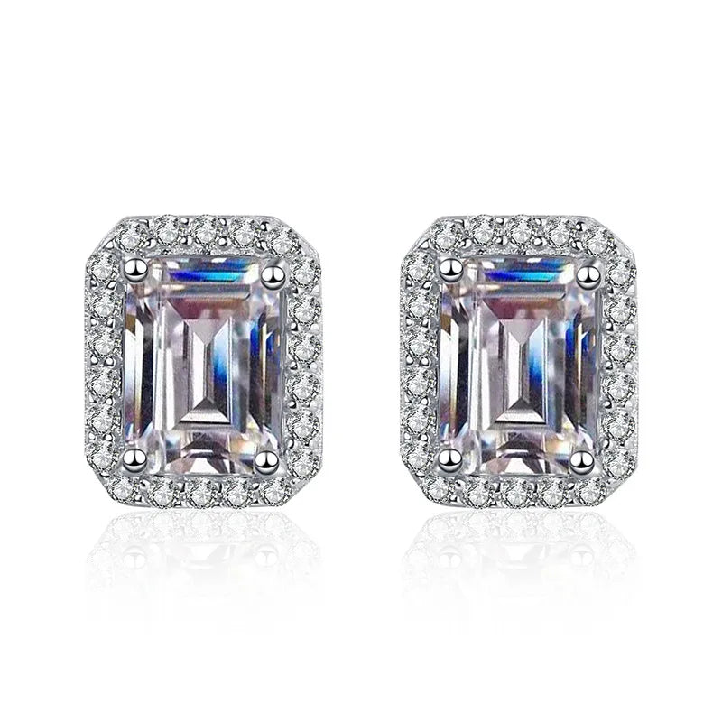 S925 Sterling Silver Moissanite Earrings