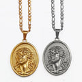 Hiphop Pendant Face Jesus Piece Charm Men Necklace 18k Gold Plated Religious Jewelry Stainless Steel Virgin Mary Medal Necklace