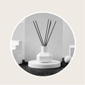 Luxury 100ml White Porcelain Aroma for Reed Diffuser Bottle Custom Design for Office Home Daily Use Crown Cap Ceramic Containers