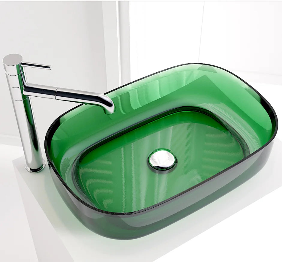 Customized Colors Solid Surface Modern Bathroom Sink Hotel Quality Transparent Wash Basin with Polished Finish Countertop
