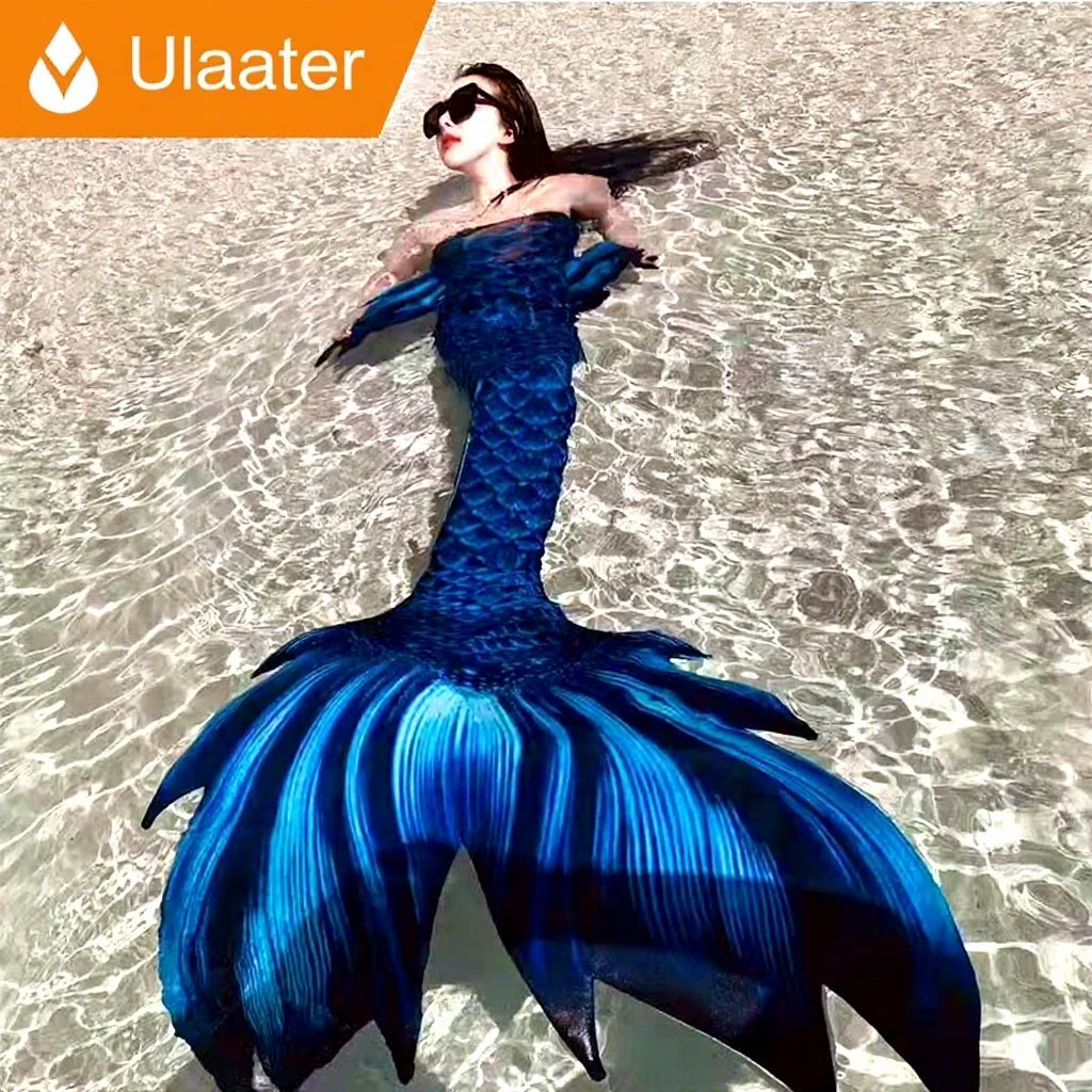 Over 300+ Digital Printing Plus Size Diving Mermaid Skin Tail 2-Piece Swimsuit for Adult and Kid Sizes Customizable