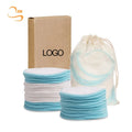 Hot Sales 3.15" Bamboo Terry Makeup Remover Pads All Skin Soft Reusable Cosmetic Face Wipes for Women