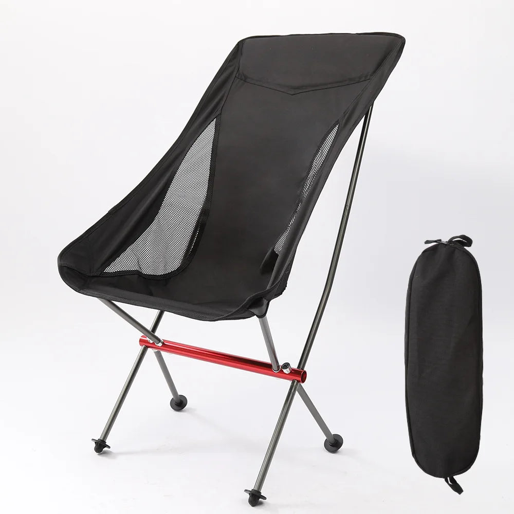 Lightweight High Back Outdoor Camping Chair Heavy Duty 300lbs Capacity Portable Camp Folding Chair for Hiking