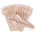 Home Wedding Luxury Customized Eco-Friendly Compostable Biodegradable Heat Resistant 160mm Disposable Wooden Forks for Party Use
