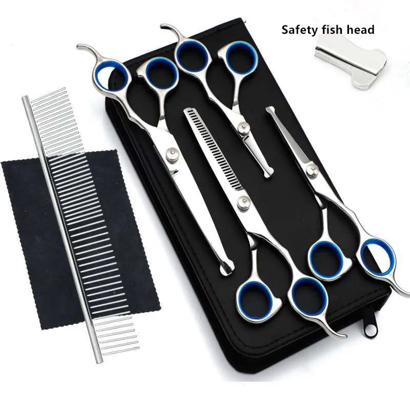 Hot Selling New Style Stainless Steel Safety Pet Scissor Set Grooming for Dogs and Cats